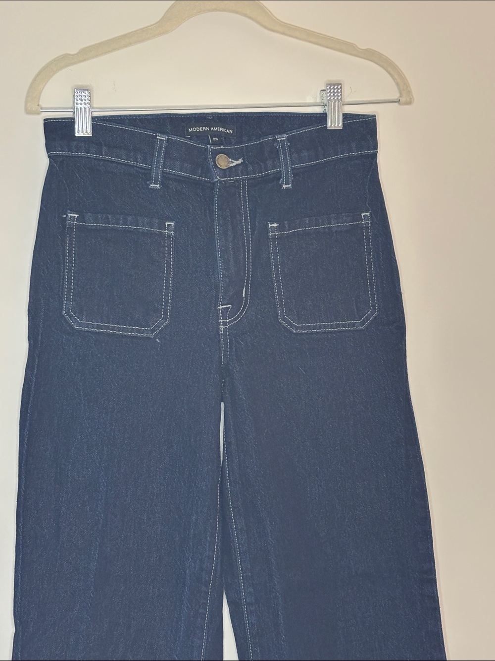 Good American Dark Blue Wide Leg Jeans - Picture 8 of 12